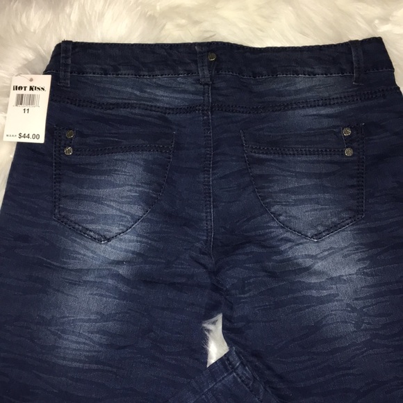 HOT KISS 💋 Tiger Zebra Denim Jeans Pants SKINNY - Picture 2 of 8